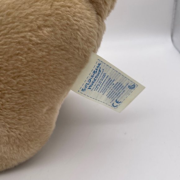 2013 Build A Bear Pug Tan Puppy Dog Pug 14” Stuffed Animal Plush Red Collar - Picture 3 of 10